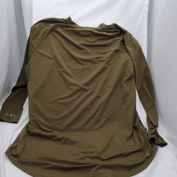 Dry-fit Army Green Dutch Bros long sleeve Tee! 2XL - Picture 4 of 7